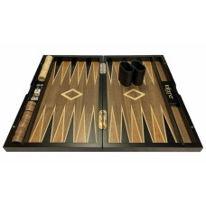 Backgammon komplett set i valnöt Saxon M