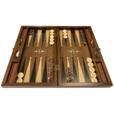 Duko Backgammon Game Set 17 INCH Suitcase In Wood Inlaid Board Wooden Pieces 
