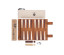 Small travel backgammon Roll-up design CASABLANCA in brown
