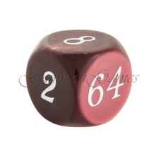 Backgammon Doubling Cube Pearl in Red 30 mm
