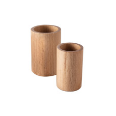 Round Backgammon Dice Cups of Wood Natural