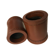 Backgammon Official Round Dice cups Crisloid in Brown (0077)