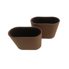 Dice Cups Oval Plastic  in Brown