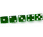 Kasino precisionstärningar 19 mm Serie-numrerade 5-pack i grönt
