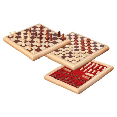 Draughts & Chess Two In One Combo Natur