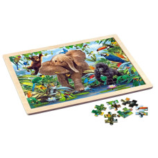 Puzzle wooden 48 pieces - Junior Jungle